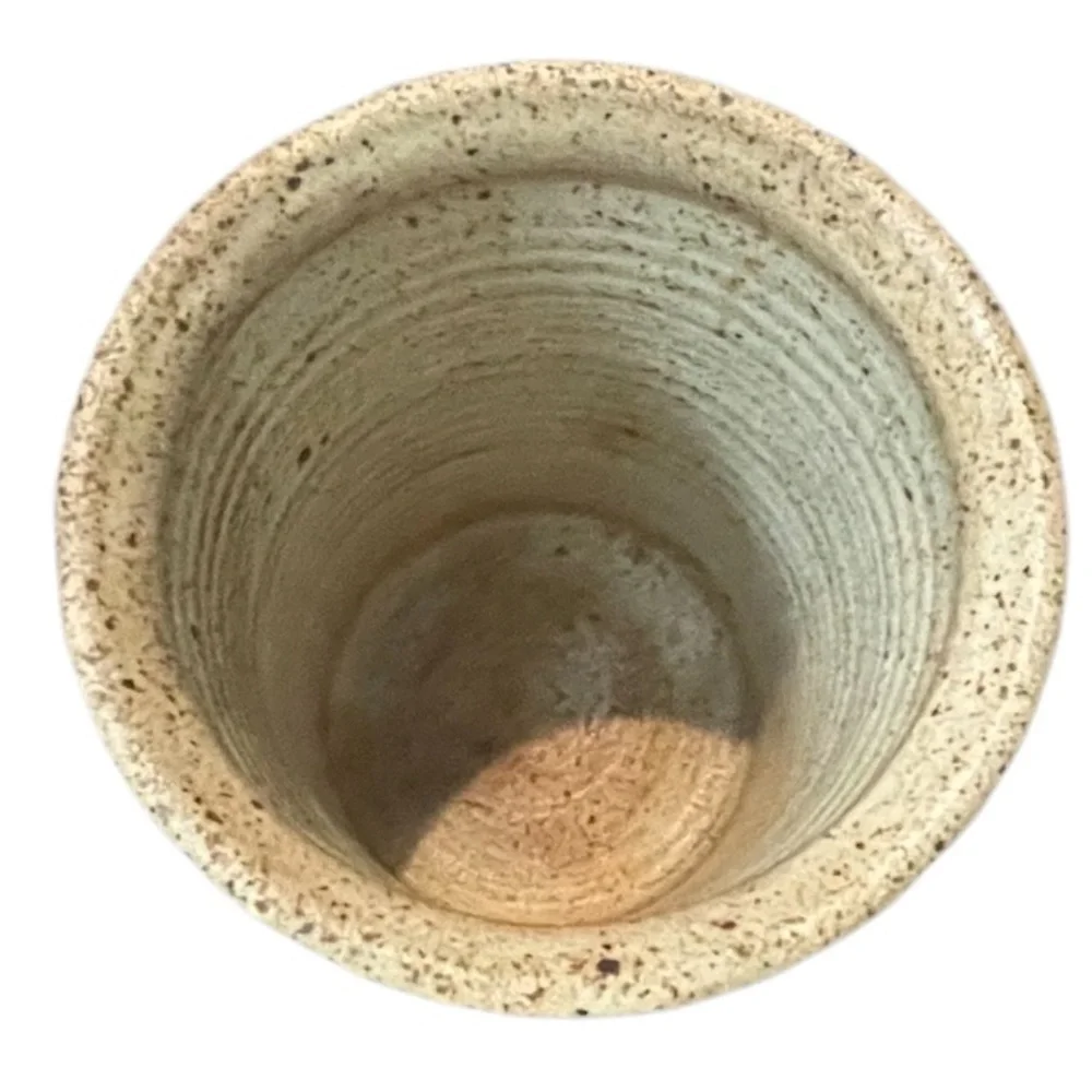 Handmade Textured Ethnic Carved Symmetric Stoneware Pottery Bohemian‎ Vase